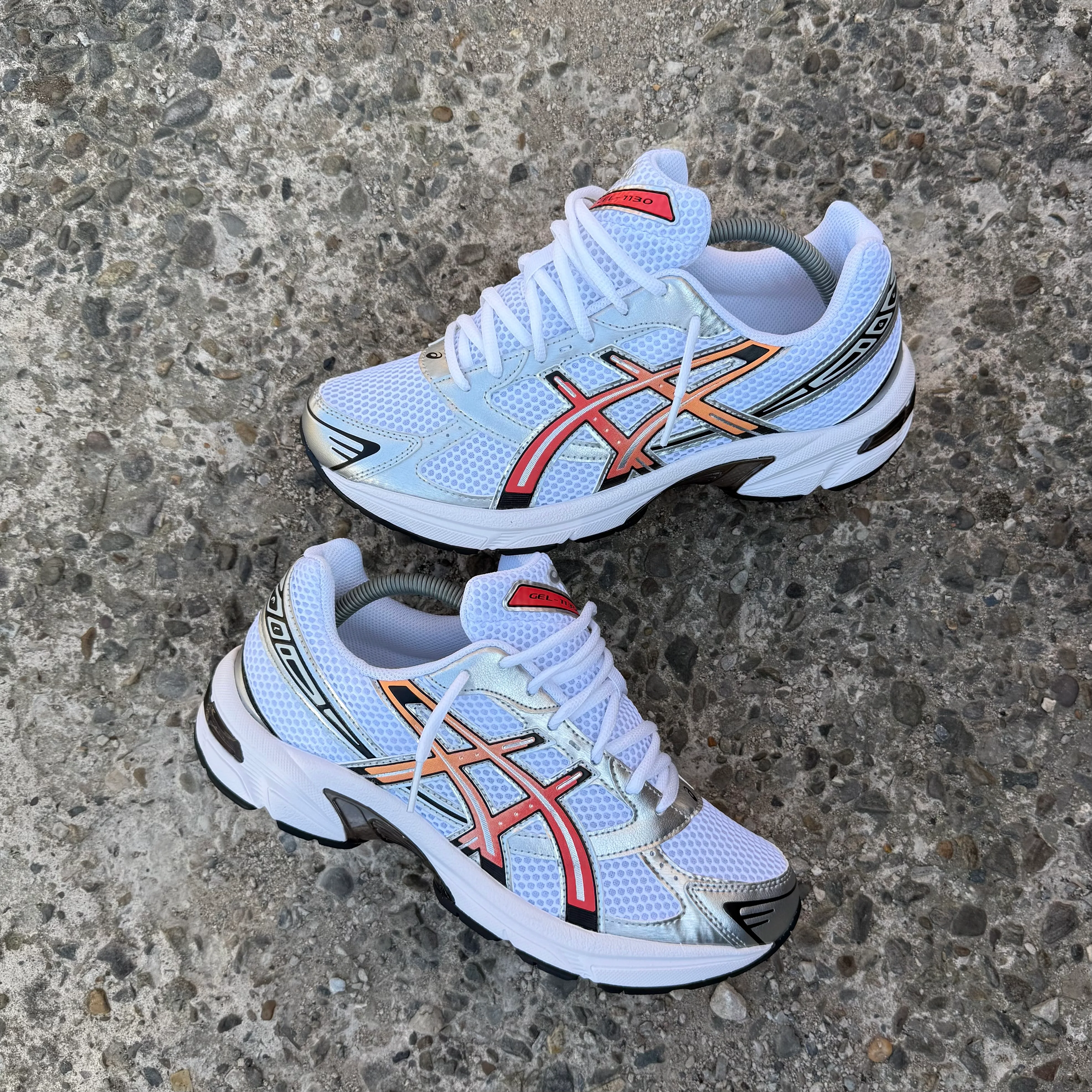 ASICS GEL 1130 TRAINER - WHITE / RED SNAPPER - Image 2