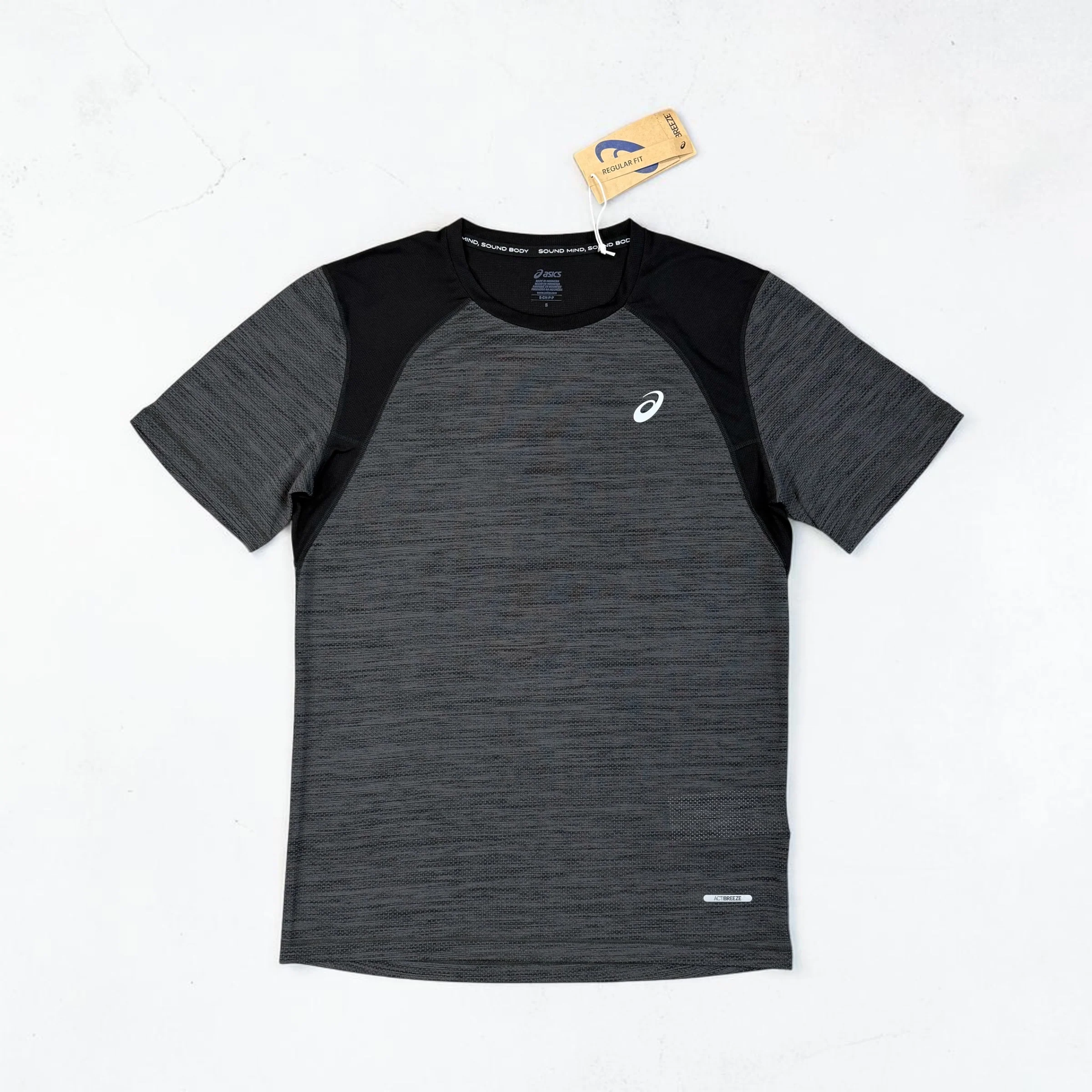 ASICS ROAD T-SHIRT AND CORE SHORTS SET - BLACK ANTHRACITE - Image 2
