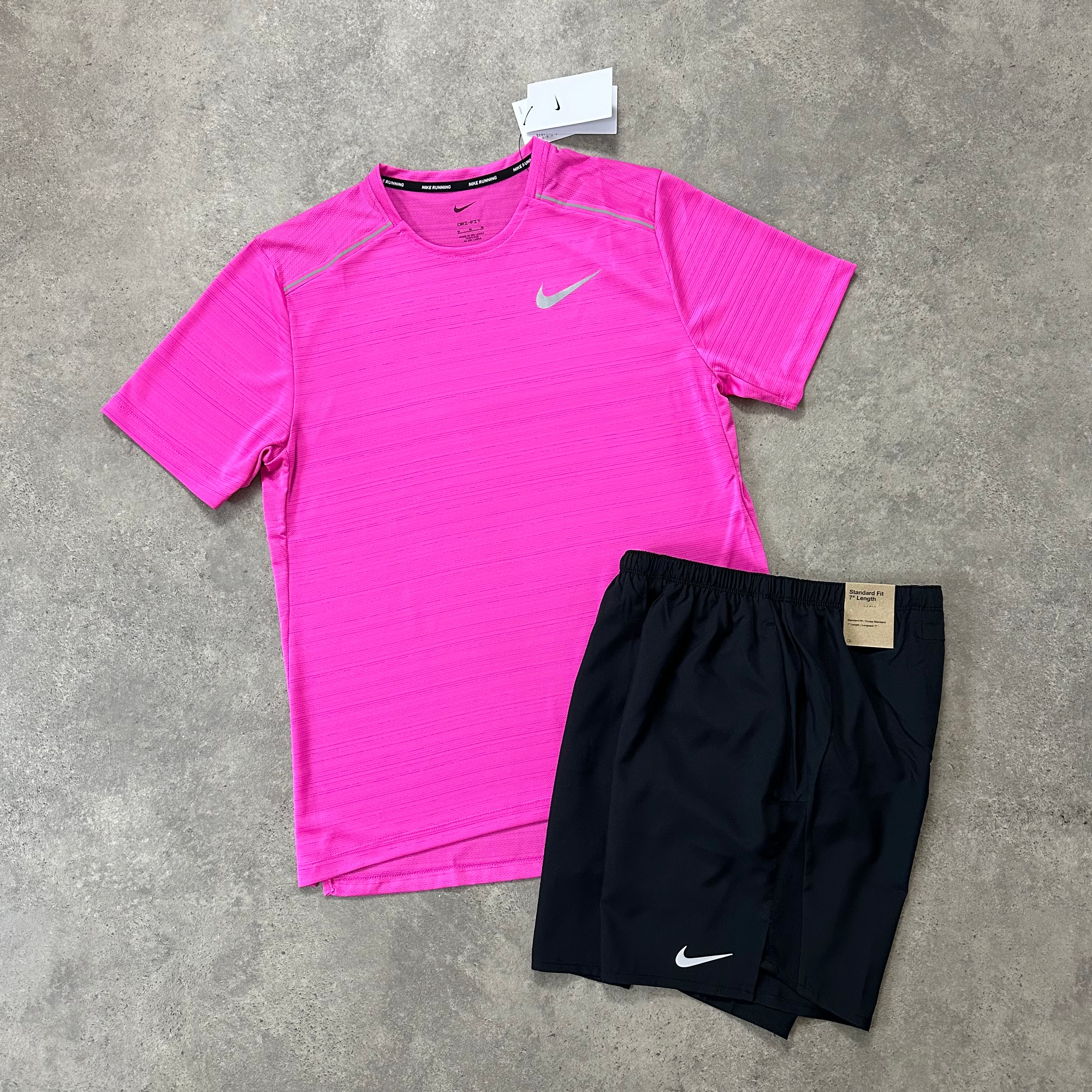 NIKE MILER 1.0 SET - HYPER PINK / BLACK - Image 2